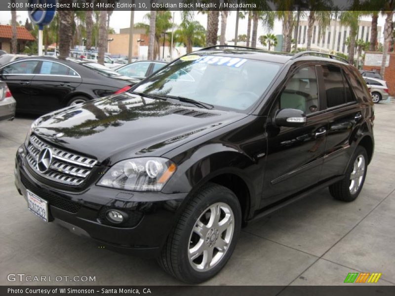 Obsidian Black Metallic / Macadamia 2008 Mercedes-Benz ML 350 4Matic Edition 10