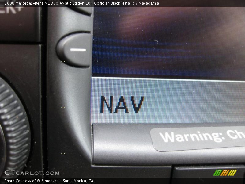 Obsidian Black Metallic / Macadamia 2008 Mercedes-Benz ML 350 4Matic Edition 10