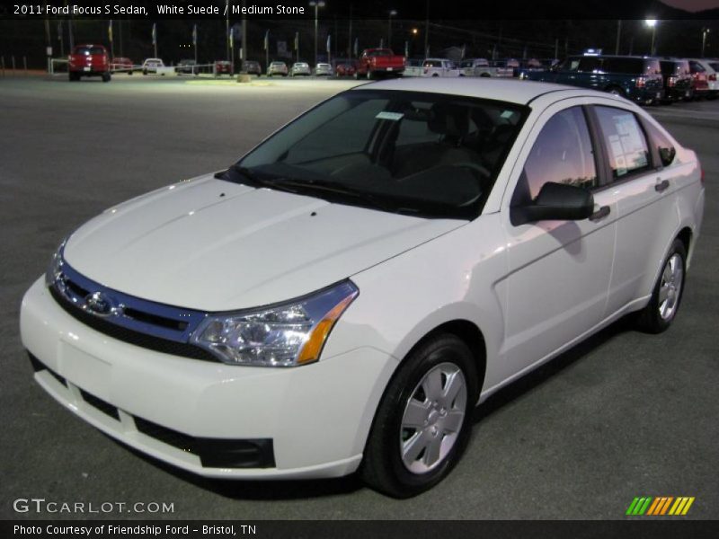 White Suede / Medium Stone 2011 Ford Focus S Sedan