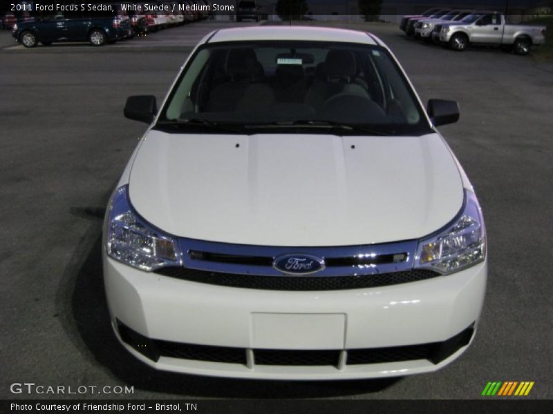 White Suede / Medium Stone 2011 Ford Focus S Sedan