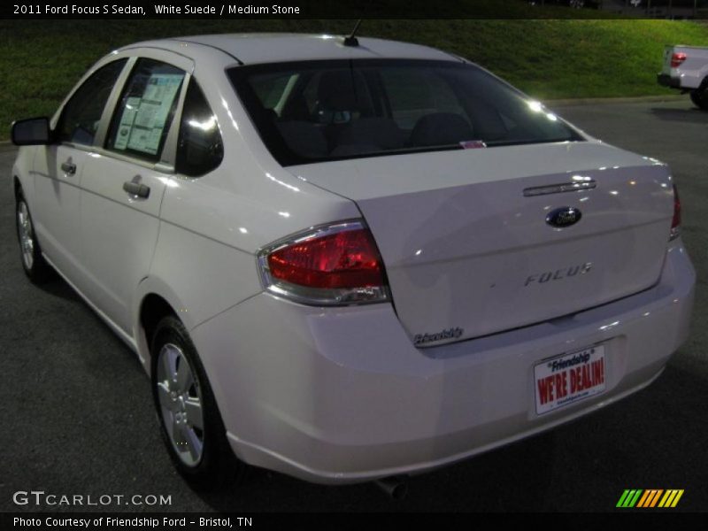 White Suede / Medium Stone 2011 Ford Focus S Sedan