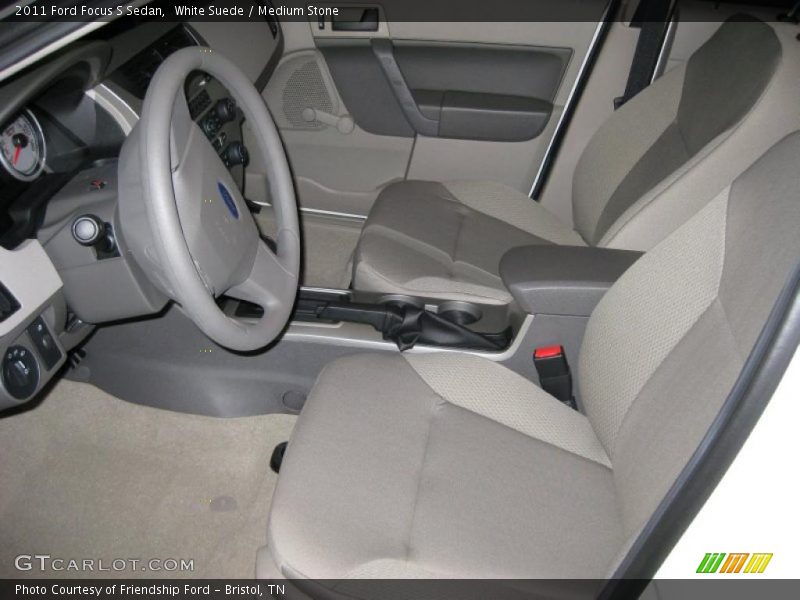 White Suede / Medium Stone 2011 Ford Focus S Sedan