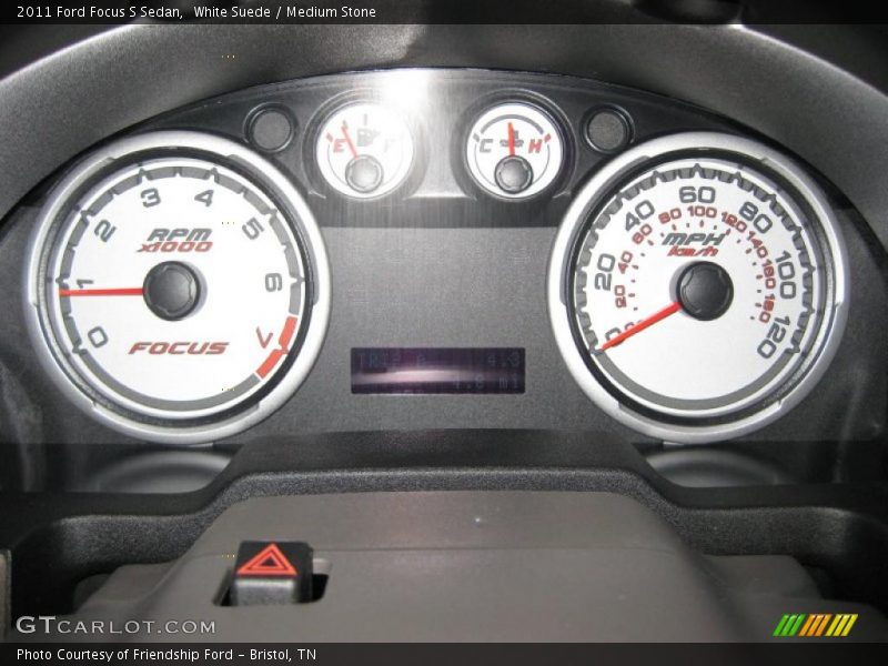 White Suede / Medium Stone 2011 Ford Focus S Sedan