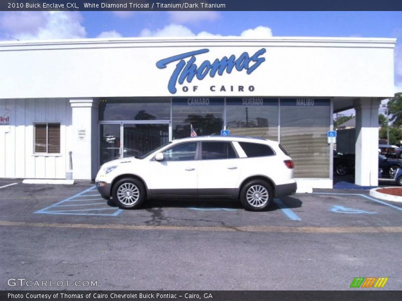 White Diamond Tricoat / Titanium/Dark Titanium 2010 Buick Enclave CXL