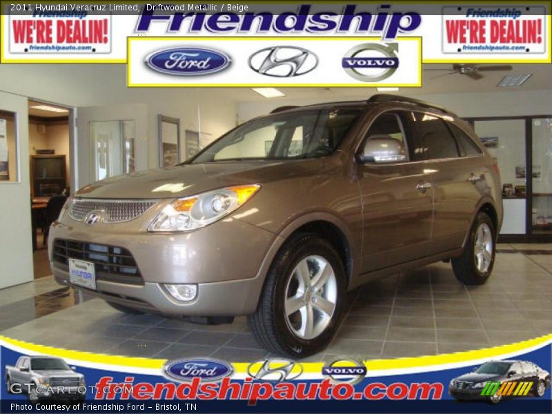 Driftwood Metallic / Beige 2011 Hyundai Veracruz Limited