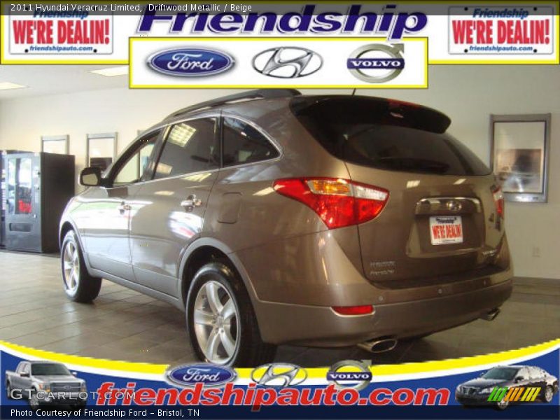 Driftwood Metallic / Beige 2011 Hyundai Veracruz Limited