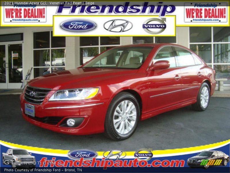 Venetian Red Pearl / Beige 2011 Hyundai Azera GLS