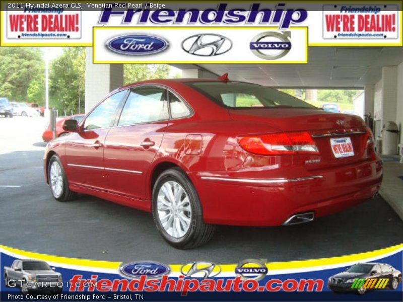 Venetian Red Pearl / Beige 2011 Hyundai Azera GLS