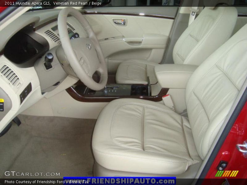 Venetian Red Pearl / Beige 2011 Hyundai Azera GLS