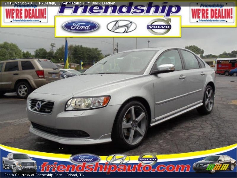 Silver Metallic / Off Black Leather 2011 Volvo S40 T5 R-Design