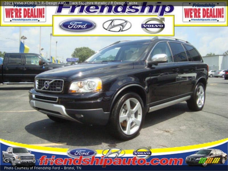 Black Sapphire Metallic / R Design Calcite 2011 Volvo XC90 3.2 R-Design AWD