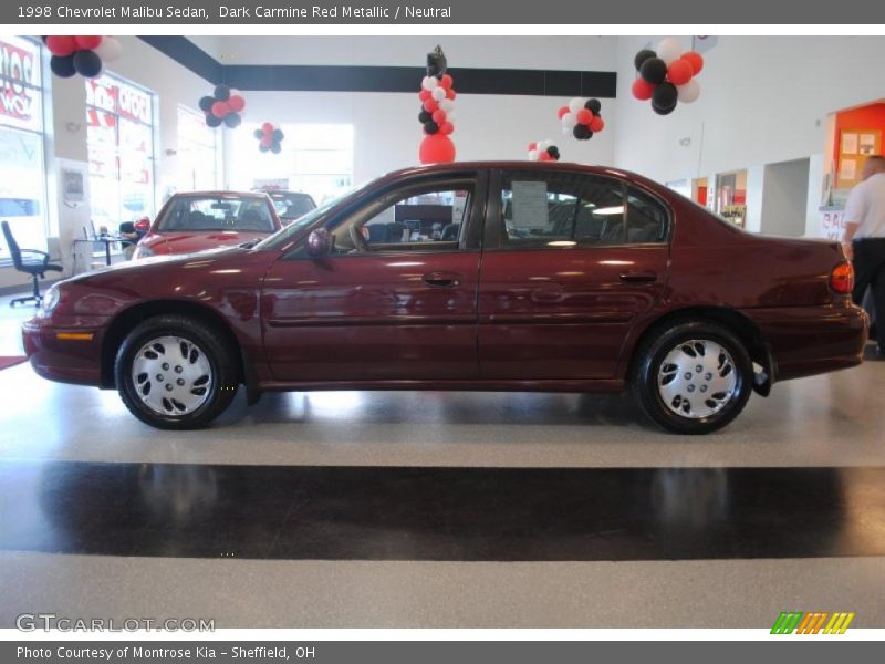 Dark Carmine Red Metallic / Neutral 1998 Chevrolet Malibu Sedan