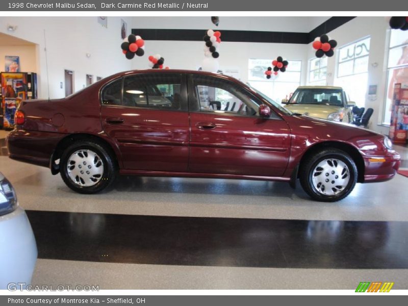 Dark Carmine Red Metallic / Neutral 1998 Chevrolet Malibu Sedan