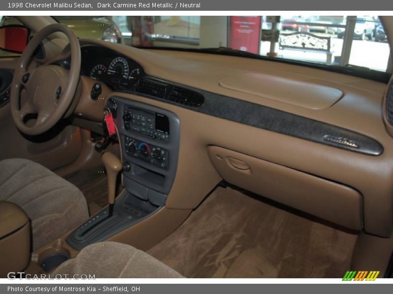 Dark Carmine Red Metallic / Neutral 1998 Chevrolet Malibu Sedan