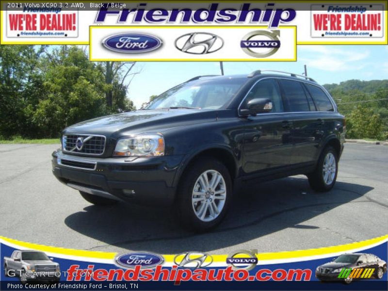 Black / Beige 2011 Volvo XC90 3.2 AWD