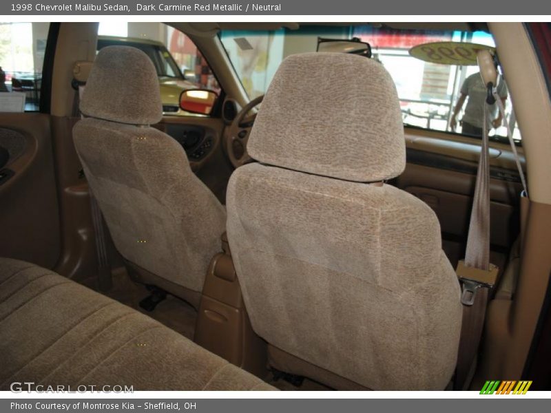 Dark Carmine Red Metallic / Neutral 1998 Chevrolet Malibu Sedan