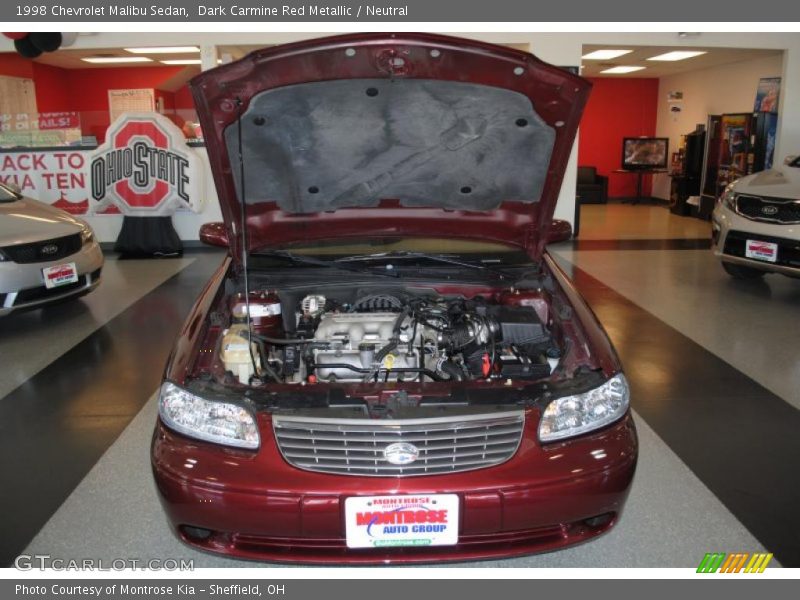 Dark Carmine Red Metallic / Neutral 1998 Chevrolet Malibu Sedan