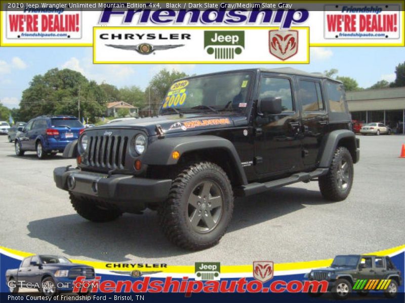 Black / Dark Slate Gray/Medium Slate Gray 2010 Jeep Wrangler Unlimited Mountain Edition 4x4