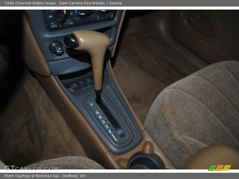 Dark Carmine Red Metallic / Neutral 1998 Chevrolet Malibu Sedan
