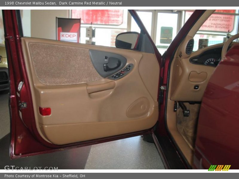 Dark Carmine Red Metallic / Neutral 1998 Chevrolet Malibu Sedan