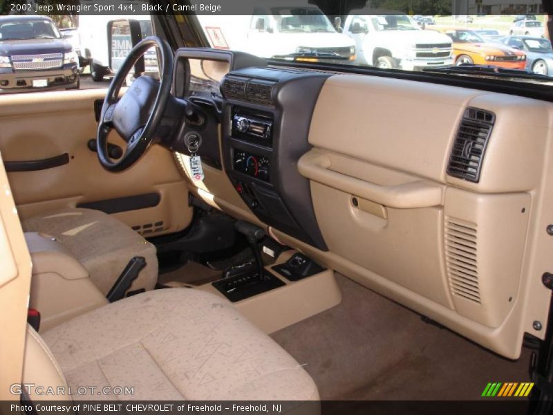 Black / Camel Beige 2002 Jeep Wrangler Sport 4x4