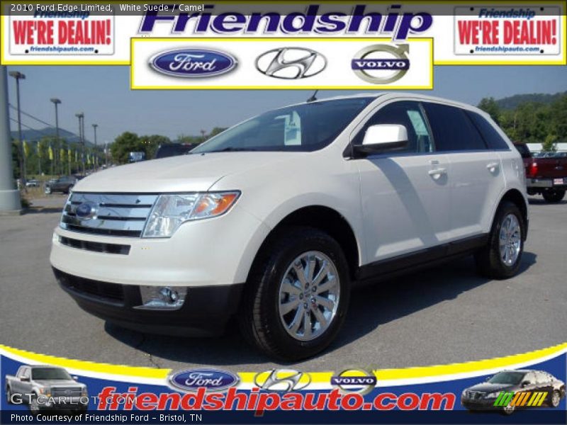 White Suede / Camel 2010 Ford Edge Limited