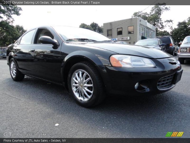 Brilliant Black Crystal Pearl / Taupe 2003 Chrysler Sebring LXi Sedan