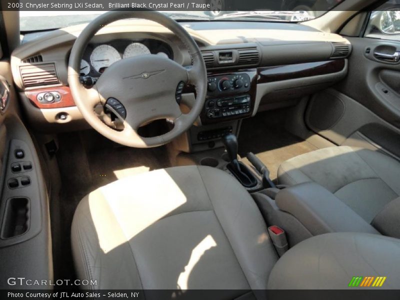 Brilliant Black Crystal Pearl / Taupe 2003 Chrysler Sebring LXi Sedan