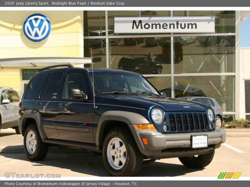 Midnight Blue Pearl / Medium Slate Gray 2005 Jeep Liberty Sport