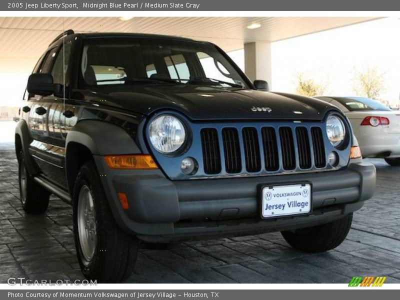 Midnight Blue Pearl / Medium Slate Gray 2005 Jeep Liberty Sport