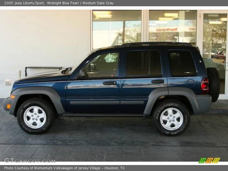 Midnight Blue Pearl / Medium Slate Gray 2005 Jeep Liberty Sport
