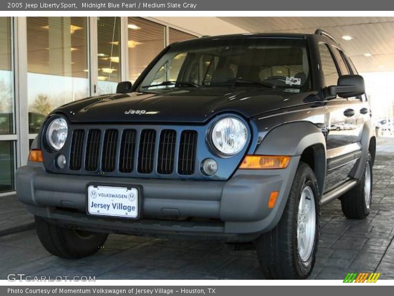 Midnight Blue Pearl / Medium Slate Gray 2005 Jeep Liberty Sport