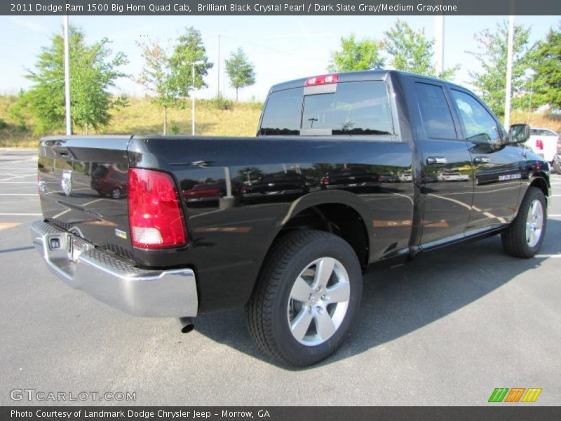 Brilliant Black Crystal Pearl / Dark Slate Gray/Medium Graystone 2011 Dodge Ram 1500 Big Horn Quad Cab