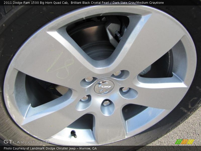 Brilliant Black Crystal Pearl / Dark Slate Gray/Medium Graystone 2011 Dodge Ram 1500 Big Horn Quad Cab