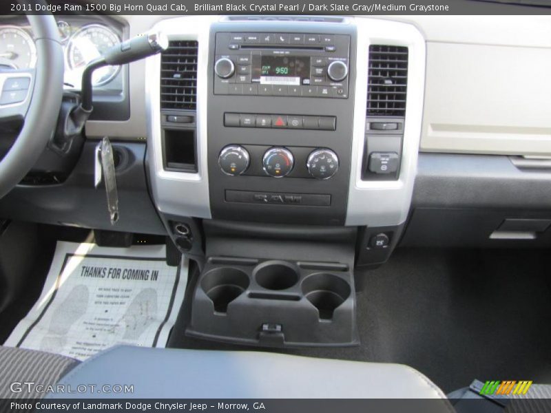 Brilliant Black Crystal Pearl / Dark Slate Gray/Medium Graystone 2011 Dodge Ram 1500 Big Horn Quad Cab
