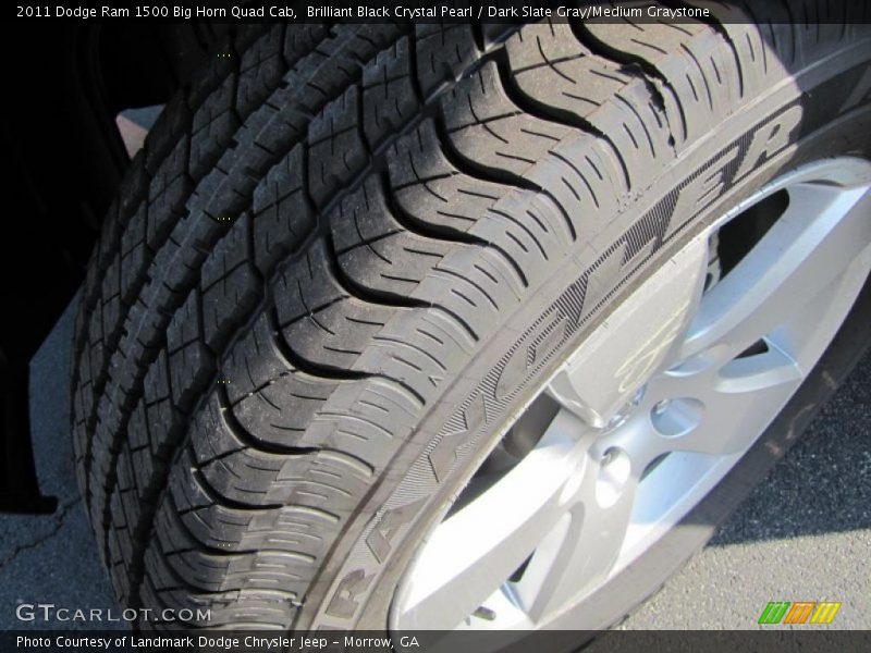 Brilliant Black Crystal Pearl / Dark Slate Gray/Medium Graystone 2011 Dodge Ram 1500 Big Horn Quad Cab