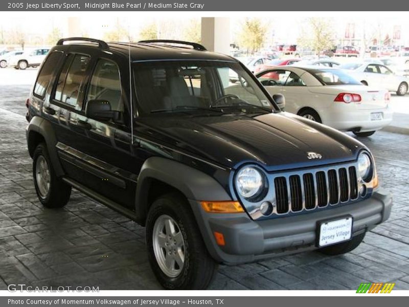Midnight Blue Pearl / Medium Slate Gray 2005 Jeep Liberty Sport