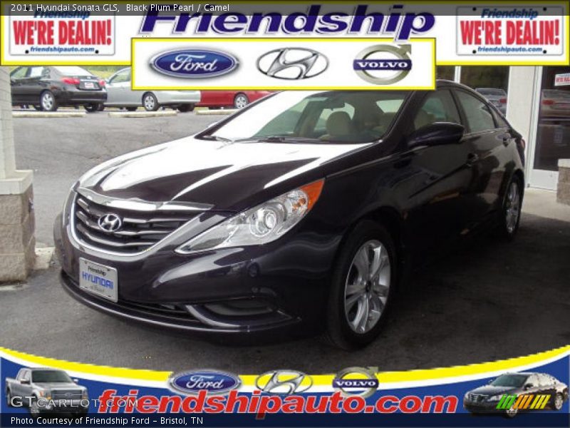 Black Plum Pearl / Camel 2011 Hyundai Sonata GLS
