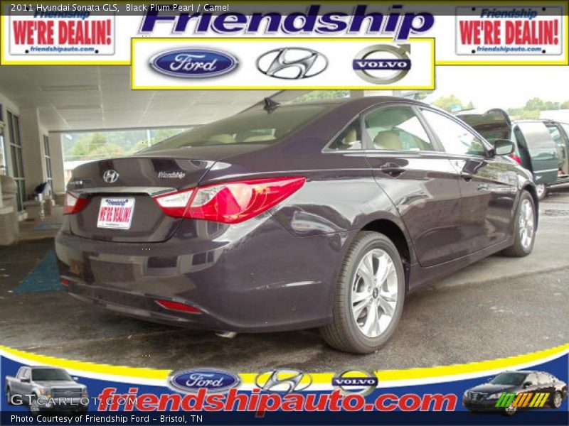 Black Plum Pearl / Camel 2011 Hyundai Sonata GLS