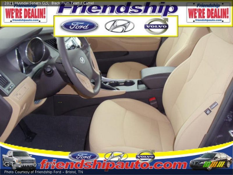 Black Plum Pearl / Camel 2011 Hyundai Sonata GLS