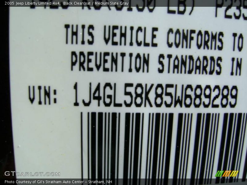 Black Clearcoat / Medium Slate Gray 2005 Jeep Liberty Limited 4x4