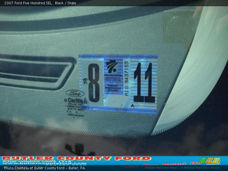 Black / Shale 2007 Ford Five Hundred SEL
