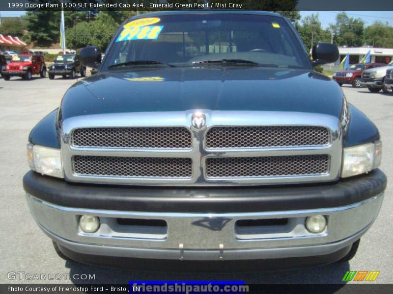 Emerald Green Pearl / Mist Gray 1999 Dodge Ram 1500 SLT Extended Cab 4x4