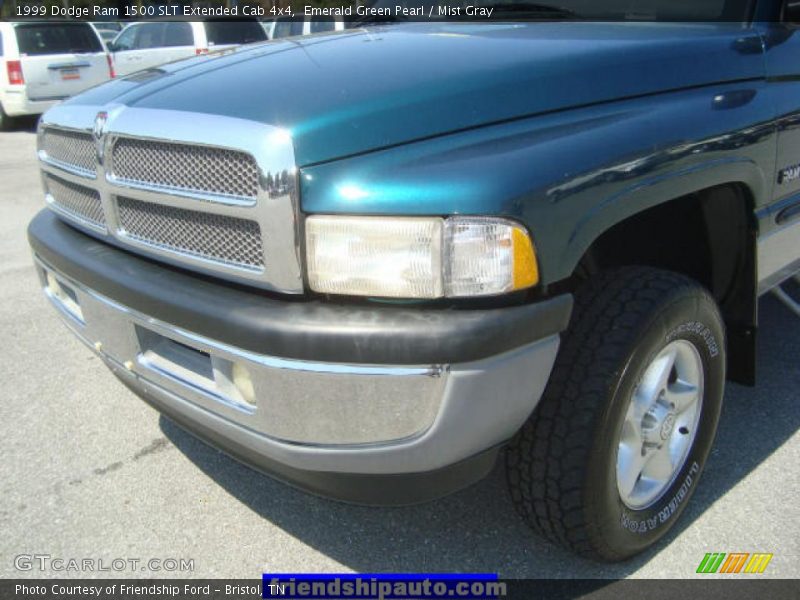 Emerald Green Pearl / Mist Gray 1999 Dodge Ram 1500 SLT Extended Cab 4x4