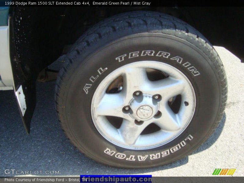 Emerald Green Pearl / Mist Gray 1999 Dodge Ram 1500 SLT Extended Cab 4x4