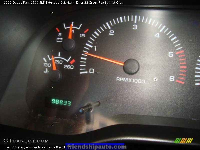 Emerald Green Pearl / Mist Gray 1999 Dodge Ram 1500 SLT Extended Cab 4x4