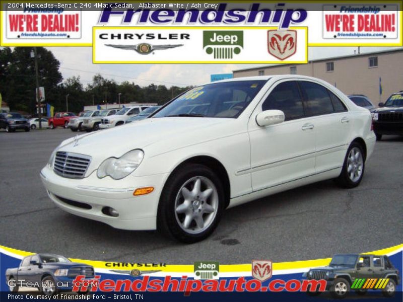 Alabaster White / Ash Grey 2004 Mercedes-Benz C 240 4Matic Sedan