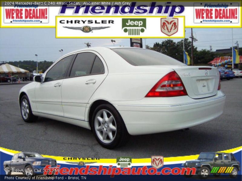 Alabaster White / Ash Grey 2004 Mercedes-Benz C 240 4Matic Sedan