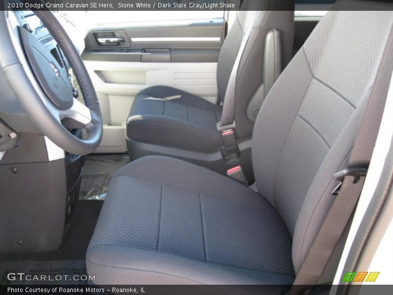 Stone White / Dark Slate Gray/Light Shale 2010 Dodge Grand Caravan SE Hero