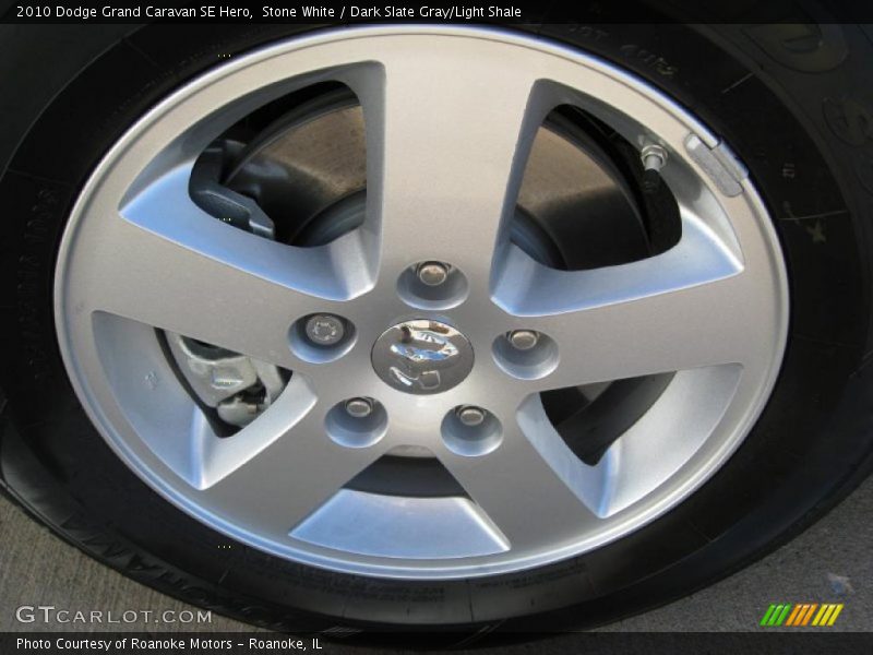 Stone White / Dark Slate Gray/Light Shale 2010 Dodge Grand Caravan SE Hero